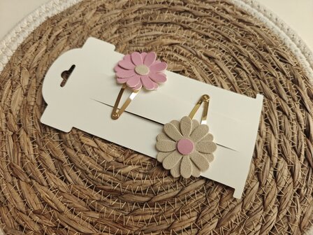 Klikklak Flower Roze Beige 