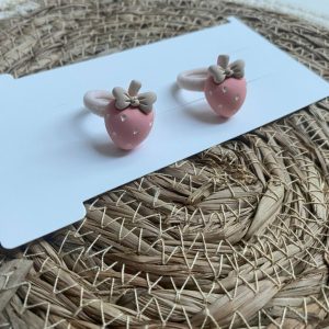 Haarelastiek - strawberry beige