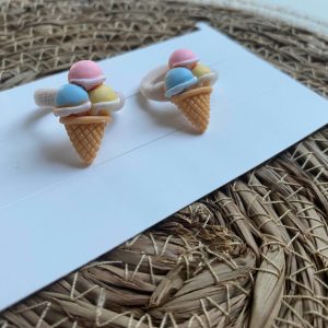 Haarelastiek icecream blauw