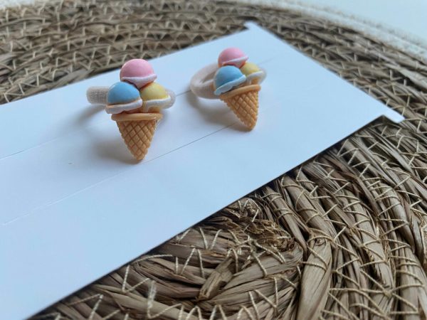 Haarelastiek icecream blauw