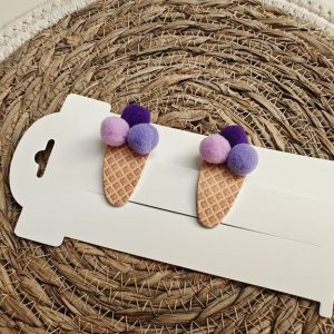 Antislip haarknipje - Icecream paars