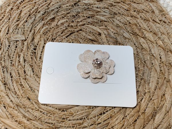 Antislip haarknipje Flower Goud