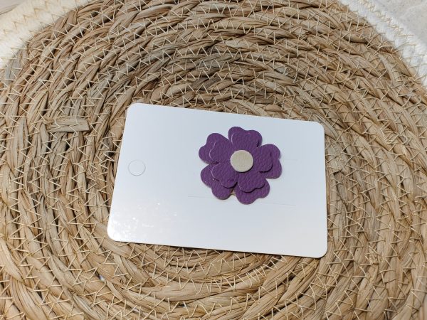 Antislip haarknipje Flower Paars