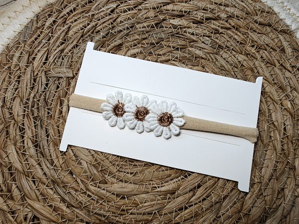 Haarbandje - Flowers wit