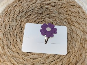 Antislip haarknipje Flower Paars