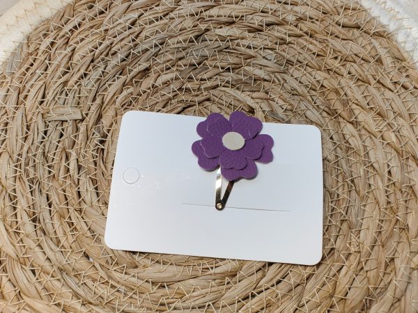 Antislip haarknipje Flower Paars