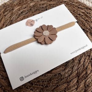 Haarbandje Bloem Bruin