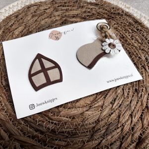 Mijter en Pietenmuts bruin beige