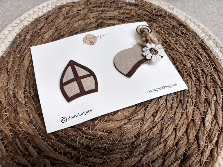 Haarspeldjes Mijter en Pietenmuts bruin beige