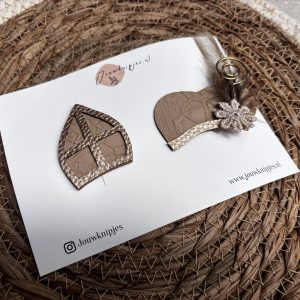 Mijter en Pietenmuts Beige Goud