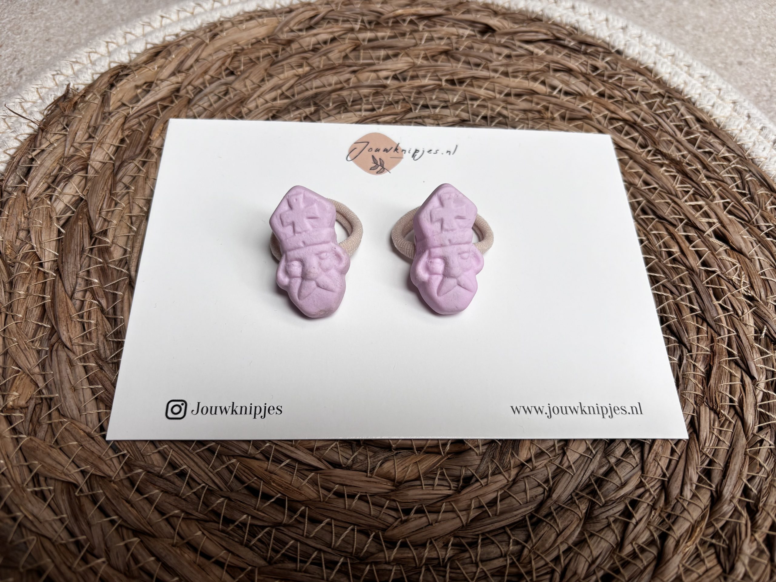 Haarelastiek Schuimpje roze Sint
